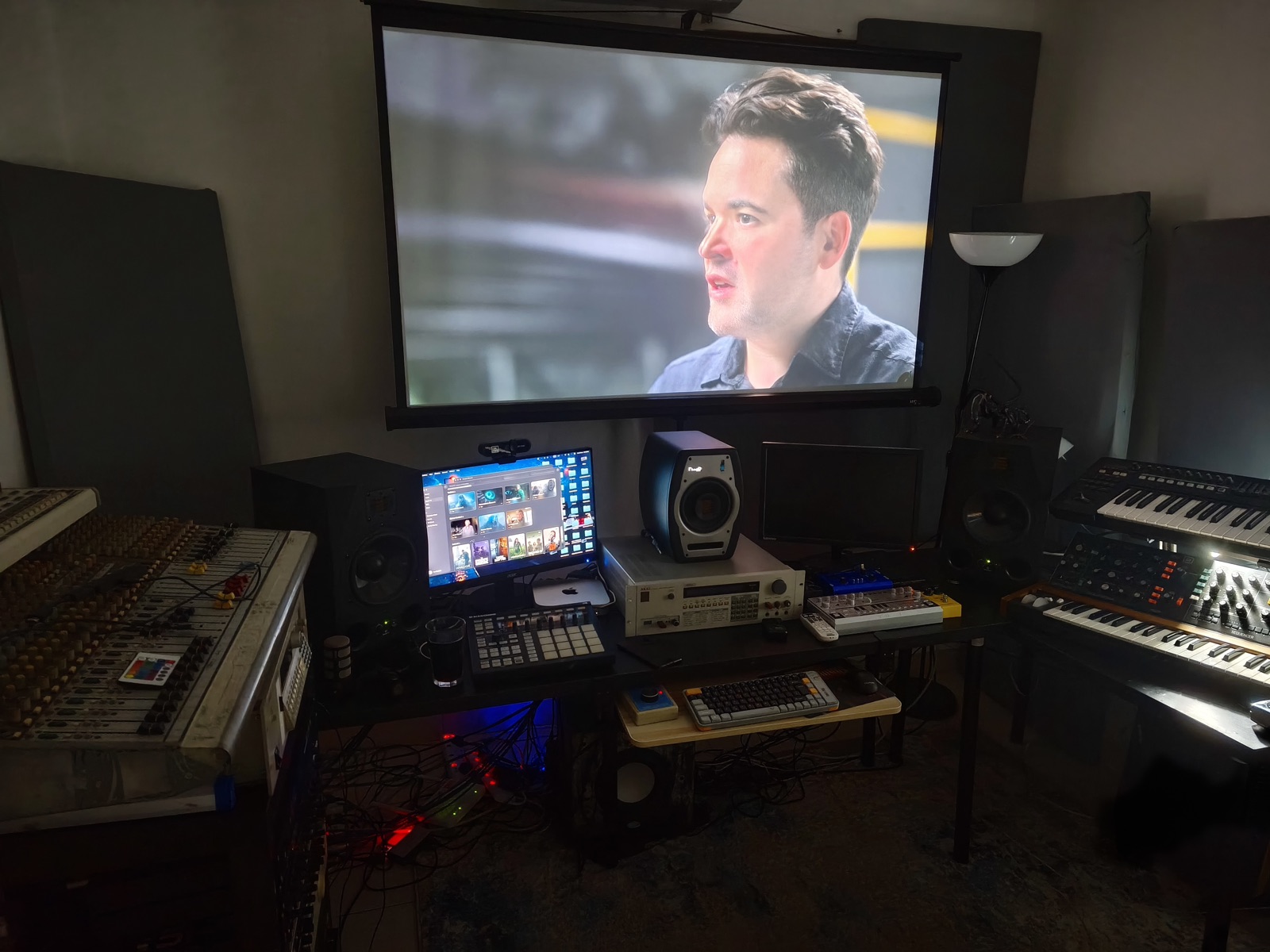 Atmospost film audio mixing desk and monitors Kajang